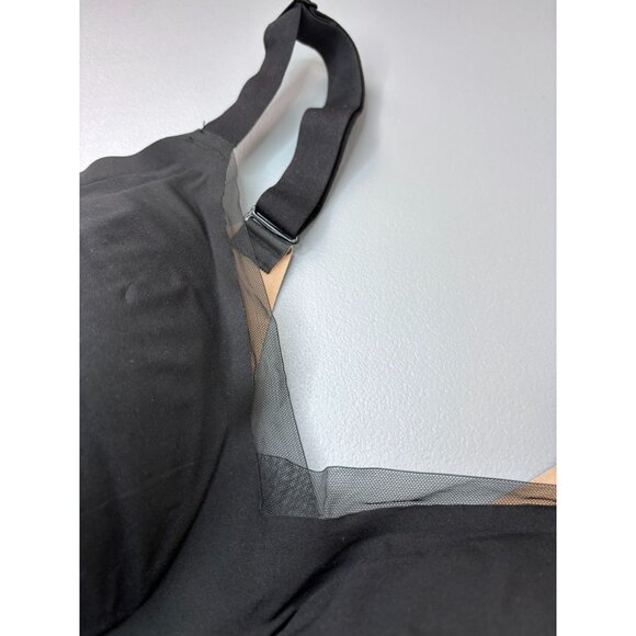 Honeylove women's 44C/D black CrossOver bra wireless smoothing back comfort bra - Picture 3 of 7